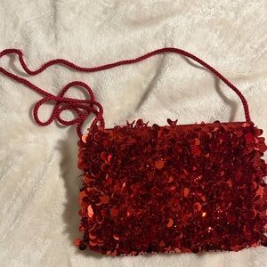 Red Sequin Women's Bag